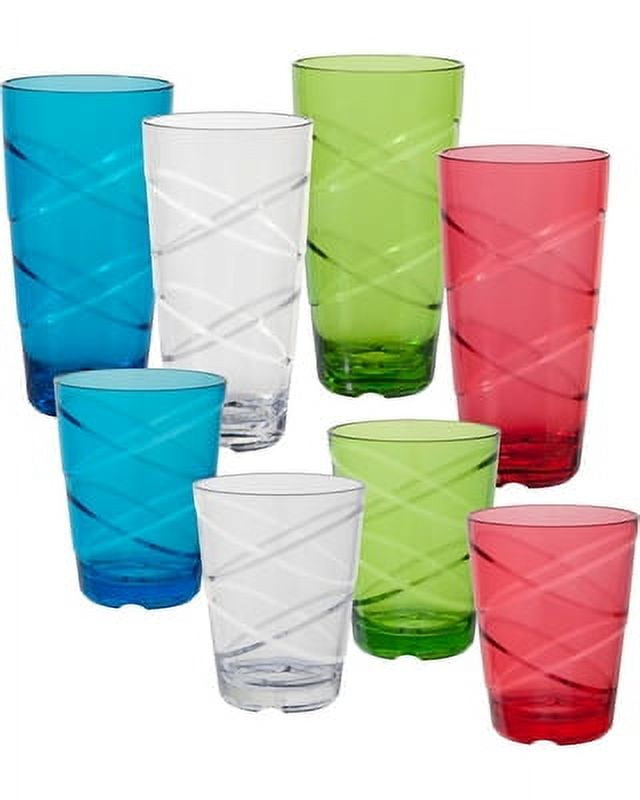 Circus 8 Pack Multi Color Acrylic Tumbler Set